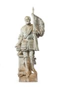 A PLASTER FIGURE POSSIBLY DEPICTING SAINT IGNATIUS OF LOYOLA