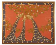 A LARGE HERMÈS COTTON SHAWL, LES TROIS GRACES