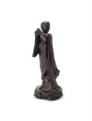 A large Chinese carved zitan figure of Damo