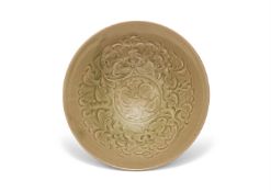 A Chinese 'Yaozhou' carved 'peony' bowl