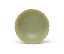 A Chinese moulded 'Longquan' lobed bowl
