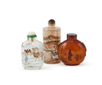 Y A Chinese inside painted glass snuff bottle