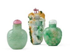 A Chinese jadeite snuff bottle