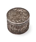 A Chinese silver box and cover