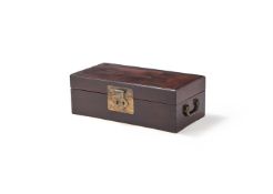 A large Chinese huanghuali rectangular box and cover