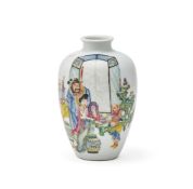 A Chinese enamelled 'Zhong Kui' vase