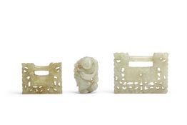 A Chinese celadon jade figure of a boy