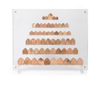 A collection of Buddhist earthenware devotional plaques (tsa-tsa)