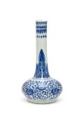 A Chinese blue and white vase