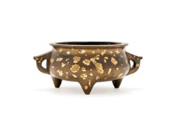 A Chinese gold splash censer