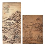 Two Chinese landscape paintings