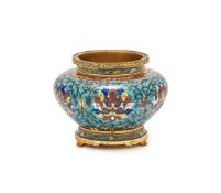 A Chinese cloisonne censer