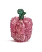 A Chinese tourmaline 'Double gourd' snuff bottle