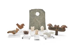 A group of various Chinese hardstone carvings