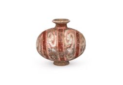 A painted pottery 'cocoon' jar