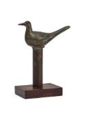A Chinese bronze bird-form finial