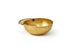 A rare Chinese gold wine cup with handle