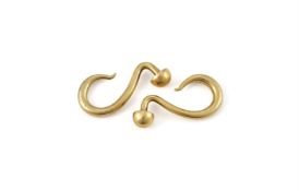 A pair of Chinese gold ear weights