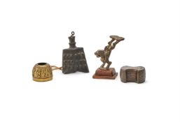 A Chinese bronze miniature 'Eight Immortals' washer
