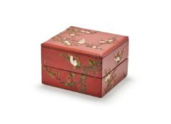 Y A Chinese tiered lacquer box and cover