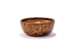 A rare Chinese marbled clay warming bowl