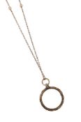 A MID 19TH CENTURY EYEGLASS ON ASSOCIATED BELCHER LINK CHAIN