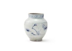 A Shoki Imari blue and white vase
