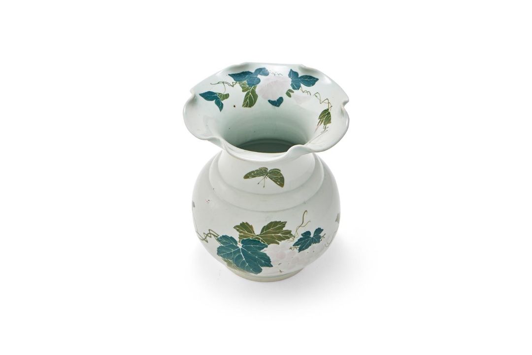 A Chinese enamelled Liling 'Grapes' zun vase - Image 2 of 2