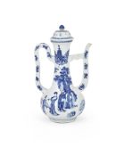 A Chinese blue and white pear-shaped ewer