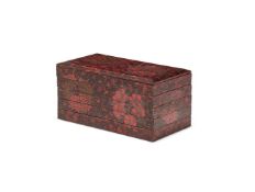 A Japanese Lacquer Sword Fitting Collector's Box