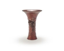 A Japanese bronze vase