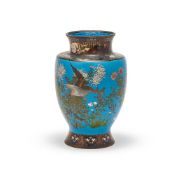 An attractive Japanese cloisonné vase