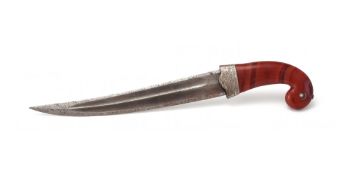 A Mughal Diamond-Set Agate-Hilted Dagger