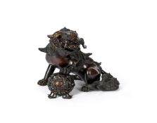 A large Japanese model of a Shishi