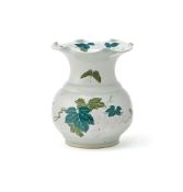 A Chinese enamelled Liling 'Grapes' zun vase