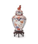 A Japanese Imari vase and cover