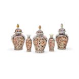 A rare Japanese Arita garniture