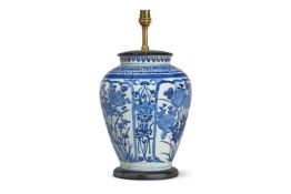 An Arita blue and white vase