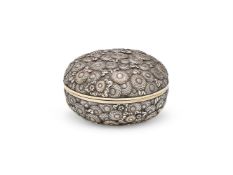 A Japanese parcel-gilt 'Chrysanthemum' Kogo or incense box and cover