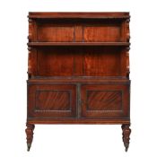 A REGENCY MAHOGANY WATERFALL BOOKCASE, EARLY 19TH CENTURY