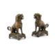A PAIR OF BRONZE GUARDIAN DOGS, 20TH CENTURY - Image 1 of 4