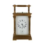 A FRENCH ALARM CARRIAGE CLOCK, CIRCA 1900