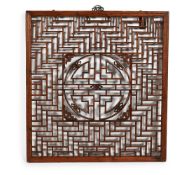 A CHINESE LATTICE WINDOW PANEL,19TH CENTURY