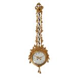 A FRENCH GILT METAL WALL CLOCK, IN LOUIS XVI STYLE, CIRCA 1900