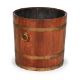 A LARGE OAK AND BRASS BOUND LOG BIN OR PLANTER, 19TH CENTURY - Image 1 of 4