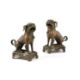 A PAIR OF BRONZE GUARDIAN DOGS, 20TH CENTURY - Image 2 of 4