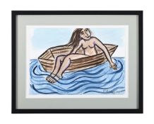λ EILEEN COOPER (BRITISH B.1953), WOMAN IN A BOAT
