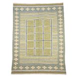 A FLATWOVEN KILIM, IN SWEDISH STYLE, CONTEMPORARY