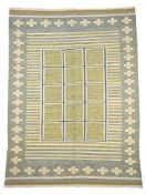 A FLATWOVEN KILIM, IN SWEDISH STYLE, CONTEMPORARY