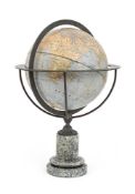 A FRENCH RELIEF GLOBE BY THURY AND BELNET, DIJAN, DATED 1861